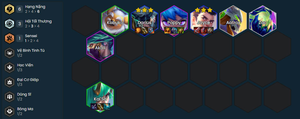 Đội hình Darius Hạng Nặng