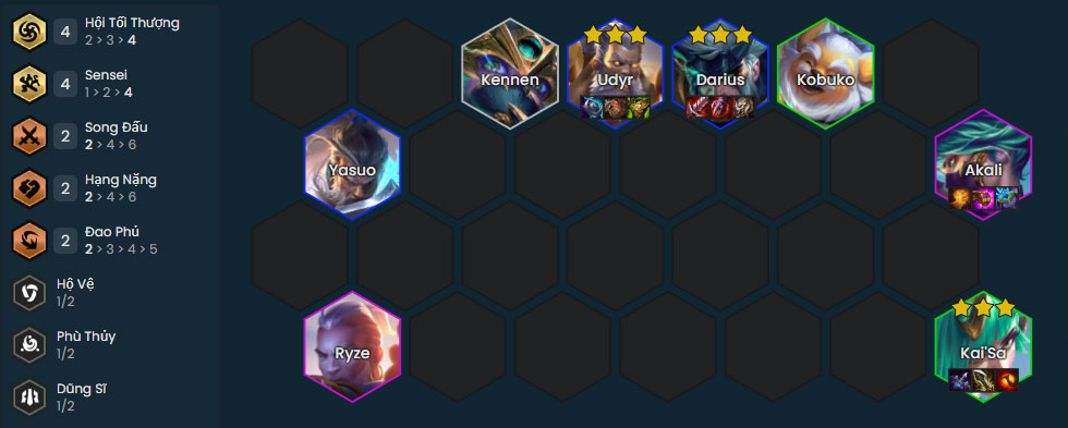 Đội hình Darius Hội Tối Thượng