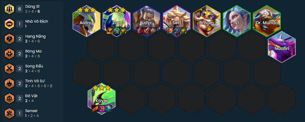 Đội hình Kayle Dũng Sĩ