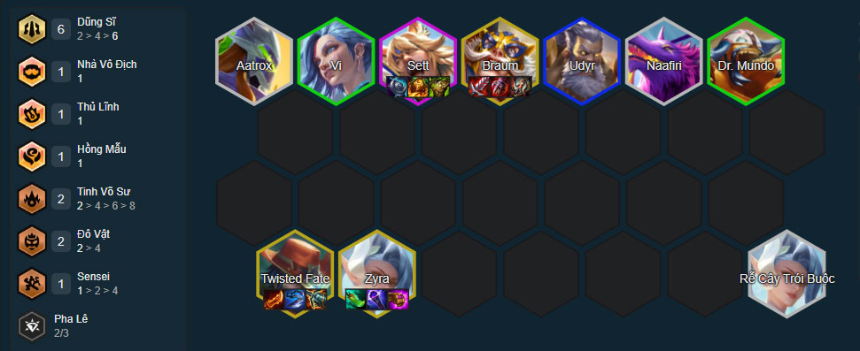 Đội hình Twisted Fate Dũng Sĩ Đội hình Twisted Fate Dũng Sĩ