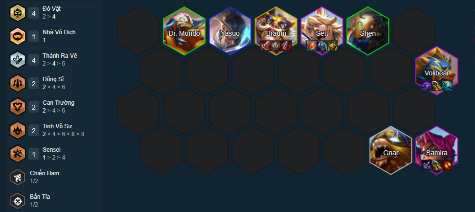 Đội hình Volibear Đô Vật