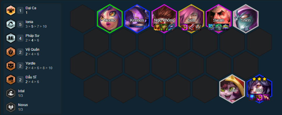 Đội hình Ahri Ionia Đội hình Ahri Ionia