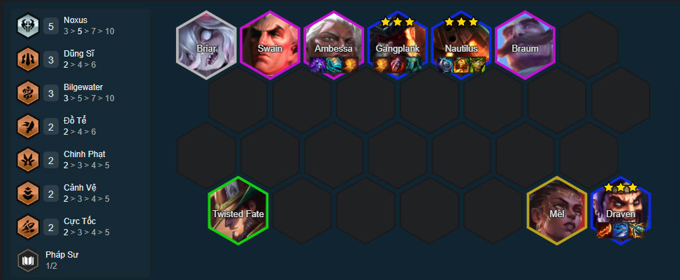 Đội hình Gangplank Chinh Phạt Đội hình Gangplank Chinh Phạt