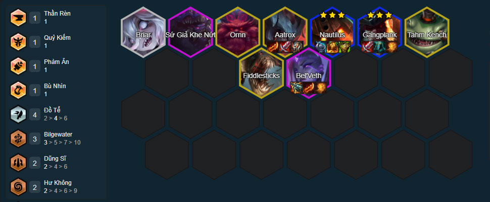 Đội hình Gangplank Đồ Tể Đội hình Gangplank Đồ Tể