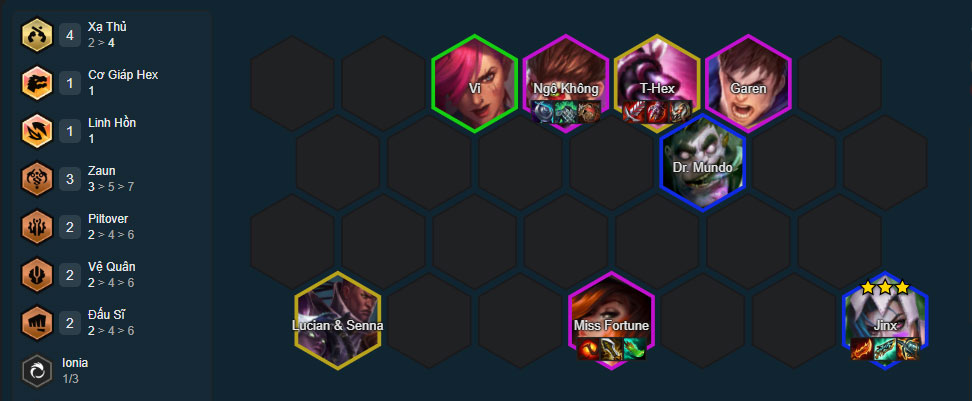 Đội hình Jinx Xạ Thủ DTCL mùa 16