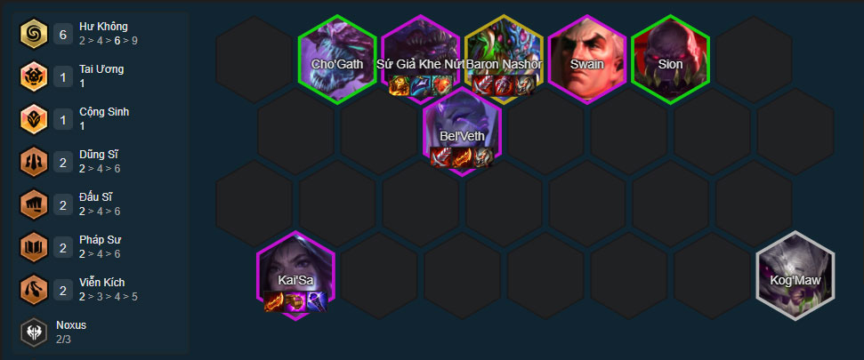 Đội hình Kai'Sa Hư Không Đội hình Kai'Sa Hư Không