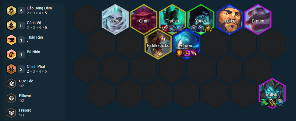 Đội hình Kalista Đảo Bóng Đêm Đội hình Kalista Đảo Bóng Đêm