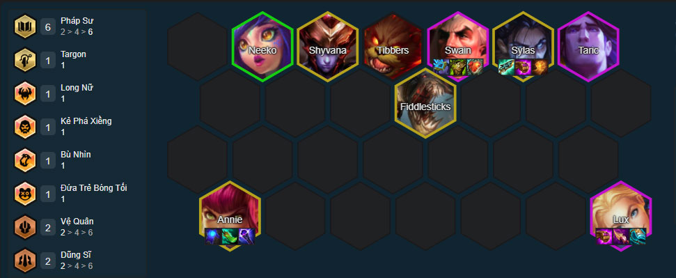 Đội hình Lux Pháp Sư Đội hình Lux Pháp Sư