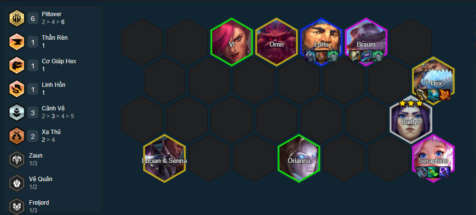 Đội hình T-Hex Piltover DTCL mùa 16