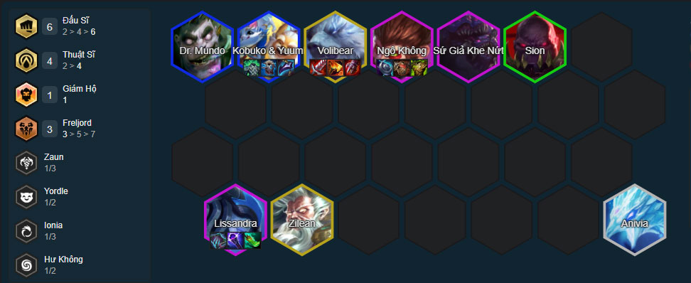 Đội hình Volibear Đấu Sĩ Đội hình Volibear Đấu Sĩ