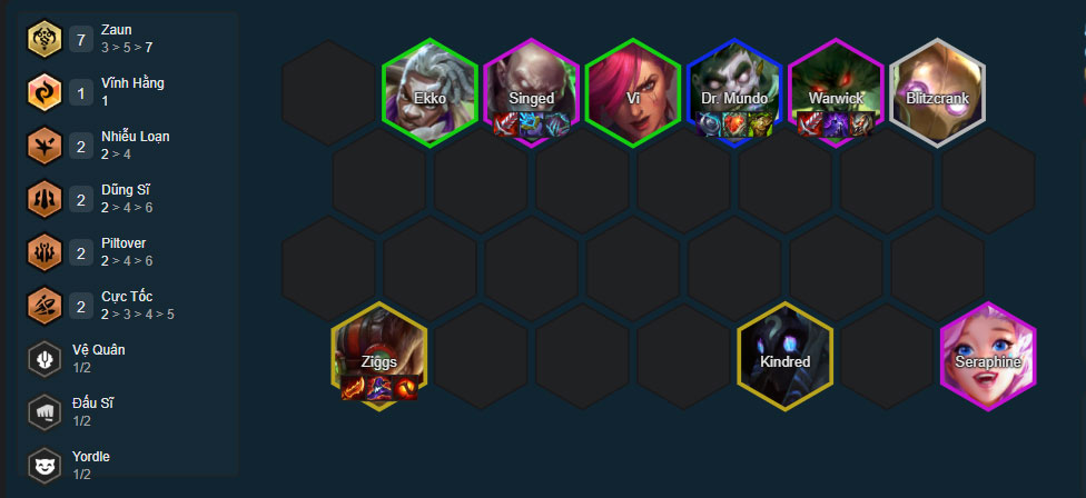 Đội hình Warwick Zaun DTCL mùa 16