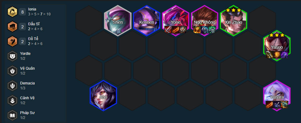 Đội hình Yasuo Ionia Đội hình Yasuo Ionia