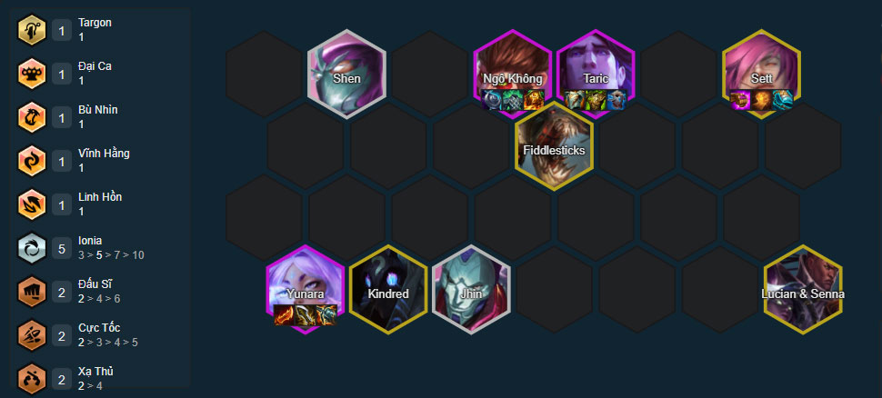 Đội hình Yunara Ionia DTCL mùa 16