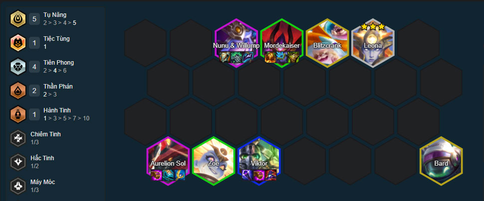 Đội hình AurelionSol Tụ Năng DTCL mùa 17 mới nhất