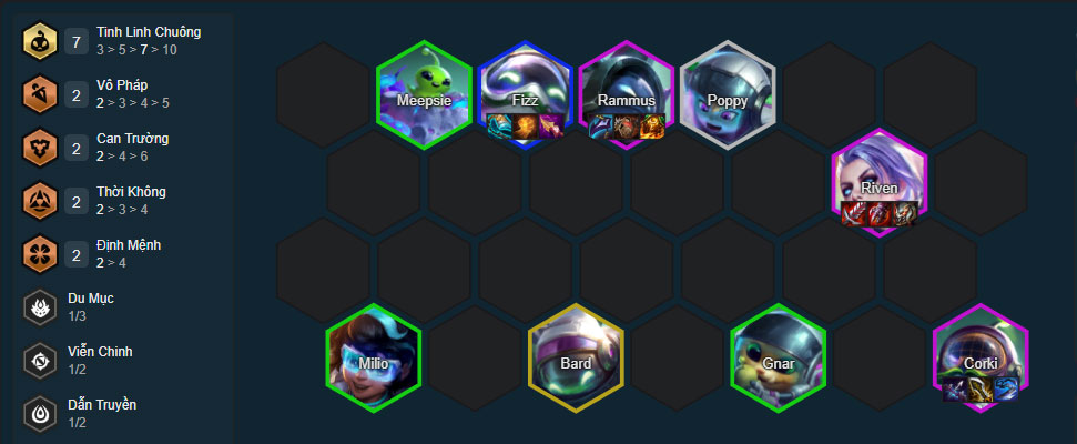 Đội hình Corki Tinh Linh Chuông DTCL mùa 17 mới nhất