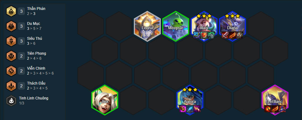 Đội hình Diana Thần Phán DTCL mùa 17 mới nhất