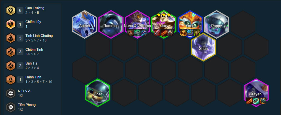 Đội hình Jax Vươn Tới Tinh Tú DTCL mùa 17 mới nhất