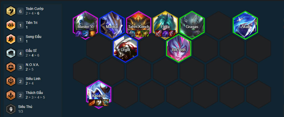 Đội hình Kindred Toán Cướp DTCL mùa 17 mới nhất