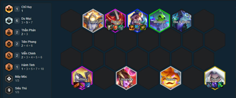 Đội hình LeBlanc Du Mục DTCL mùa 17 mới nhất