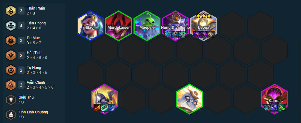 Đội hình LeBlanc Thần Phán DTCL mùa 17 mới nhất