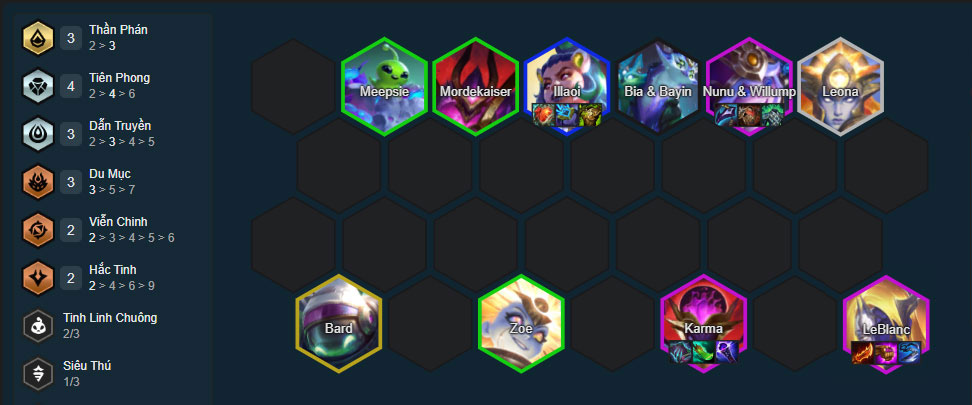 Đội hình LeBlanc Thần Phán DTCL mùa 17 mới nhất