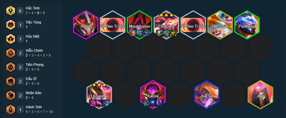 Đội hình Lissandra Hắc Tinh DTCL mùa 17 mới nhất