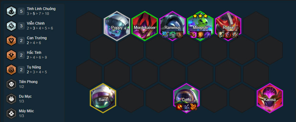 Đội hình Meepsie Siêu Vũ Trụ DTCL mùa 17 mới nhất