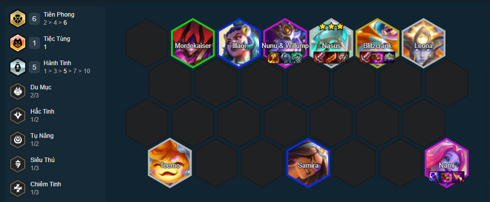 Đội hình Nasus Boong DTCL mùa 17 mới nhất