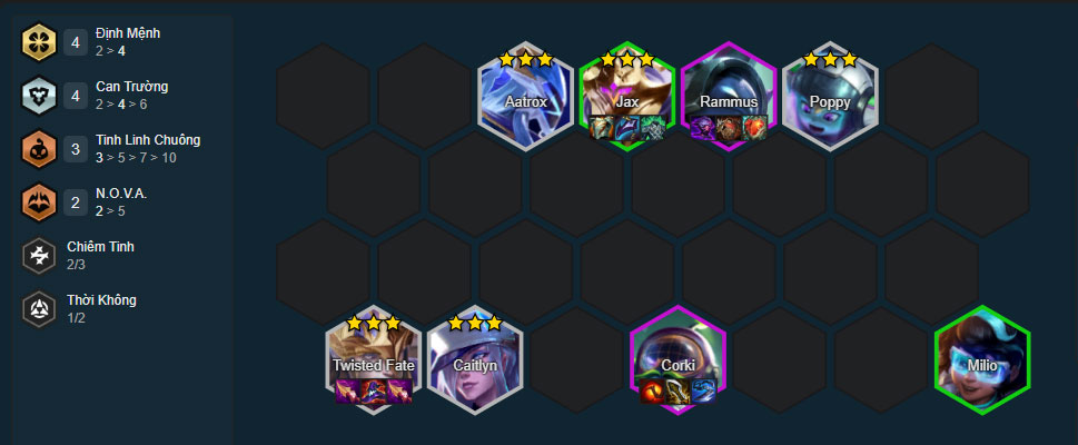 Đội hình TwistedFate Định Mệnh DTCL mùa 17 mới nhất