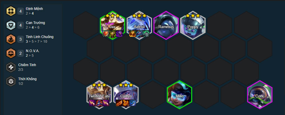 Đội hình TwistedFate Định Mệnh DTCL mùa 17 mới nhất