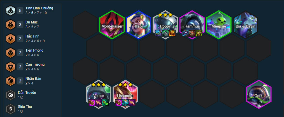 Đội hình Veigar Tinh Linh Chuông DTCL mùa 17 mới nhất