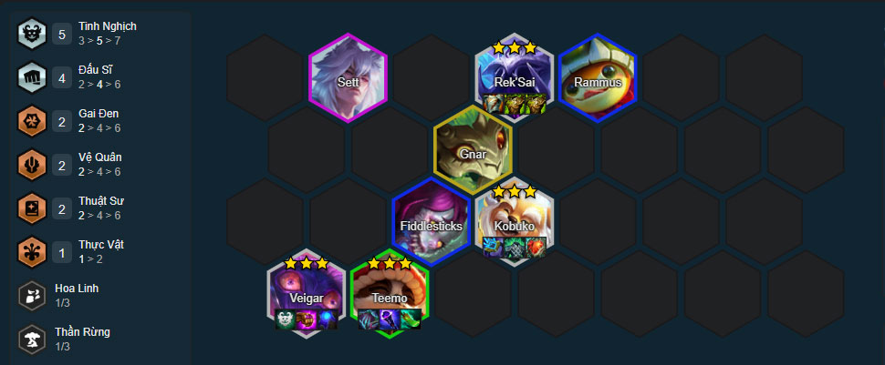 Đội hình Veigar Tinh Nghịch Đội hình Veigar Tinh Nghịch