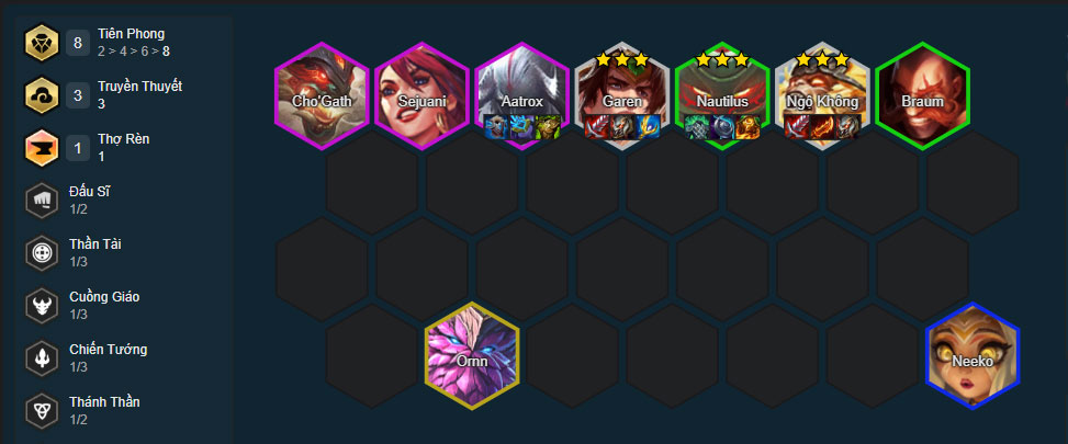 Đội hình Ngộ Không Tiên Phong Đội hình Ngộ Không Tiên Phong