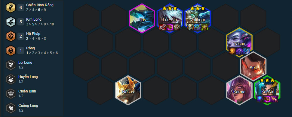 Đội hình Kai'Sa Chiến Binh Rồng Đội hình Kai'Sa Chiến Binh Rồng