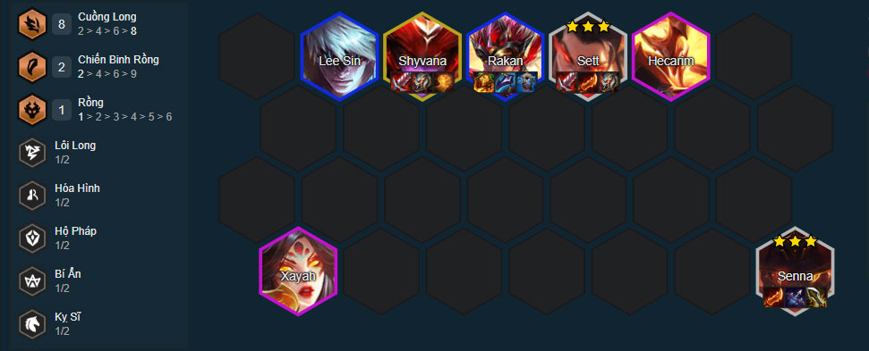 Đội hình Senna Cuồng Long