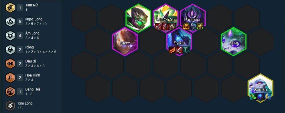 Đội hình Sy'fen Ngọc Long Đội hình Sy'fen Ngọc Long