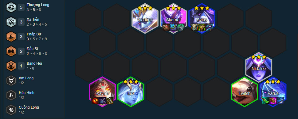 Đội hình Varus Thượng Long Đội hình Varus Thượng Long