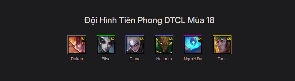 Đội hình Tiên Phong DTCL mùa 18 mới nhất